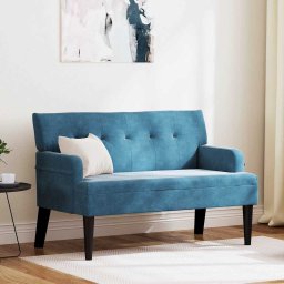 Banca Chesterfield albastru 112 x 65.5 x 75 cm Catifea GartenMobel Dekor