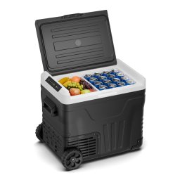 Klarstein PolarForce 50L răcitor cu compresor| Panou LCD, iluminat, off-road, protecție baterie, 12V/230V (ICE4-PortFridge50-BK)