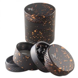 Black Leaf Grinder Crown aluminiu negru 4 parti Ø50mm