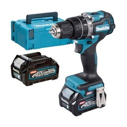 Makita - HP002GA201 XGT - Masina de gaurit si insurubat cu percutie cu 2 acumulatori, Li-Ion, 40 V, 2 Ah, 65 Nm, motor fara perii, led iluminare, valiza speciala