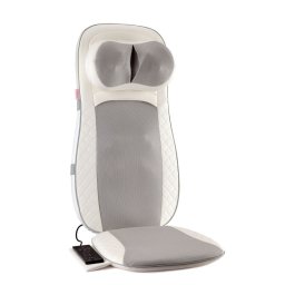 Aparat de masaj tip husa scaun Medivon Luna, 48W, Shiatsu, Masaj cu vibratii, 5 moduri, Temporizator, Incalzire cu infrarosu, Telecomanda, Alb/Gri