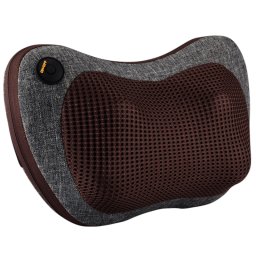 Perna pentru masaj calatorie Medivon, Shiatsu, 2 viteze, 8 capete, Incalzire, Relaxarea pielii si a mușchilor, 2 directii, Gri/Maro