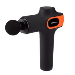 Pistol de masaj Medivon Gun Vital, 18W, Percutie/ masaj cu vibratii, 6 masaje, Incalzire, Drenaj limfatic, Negru / portocaliu