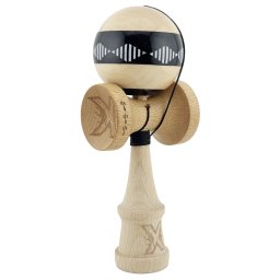 Kendama X Royal King Size, Super Sticky cupe mari, Natur-Negru romb Alb