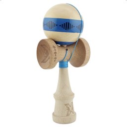 Kendama X Royal King Size, Super Sticky cupe mari, Natur-Rosu romb Albastru