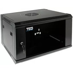 Rack 9U cu geam 600 x 450 mm wall mount