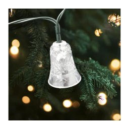 Ghirlandă luminoasă de Crăciun pentru exterior, 20xLED/2xAA, 2,2 m, IP44, clopoței multicolori