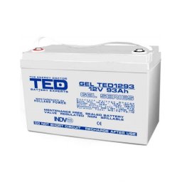 Acumulator AGM VRLA 12V 93A GEL Deep Cycle 306mm x 167mm x h 212mm F12 M8 Battery Expert Holland TED003485 (1)