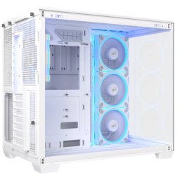Carcasa A32 Plus TG ARGB Fara sursa Alb