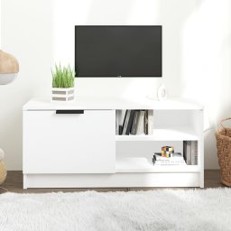 Gossi comoda tv, alb, 80x35x36,5 cm, lemn prelucrat