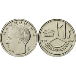 Belgia 1990 - 1 franc, circulata