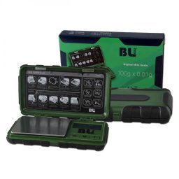 Cantar anti-soc BLscale Tuff Weigh Mini negru-verde 0.01-100g