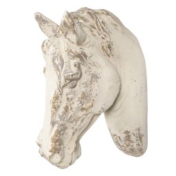 Figurina Cal perete polirasina alba vintage 32x16x45 cm