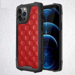 Husa pentru Apple iPhone 12, cu protectie ridicata, Fashion, rezistenta la socuri, rosu