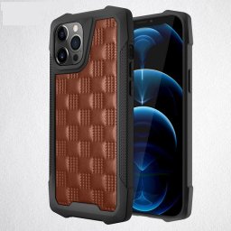 Husa pentru Apple iPhone 12, cu protectie ridicata, Fashion, rezistenta la socuri, maro