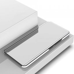 Husa Huawei P Smart PLUS 2019 Book Cover Clear View Stand Silver