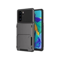Husa Huawei P40 - Book Type Card Holder, negru, HWP40-002