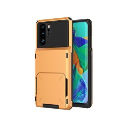 Husa Huawei P40 - Book Type Card Holder, galben, HWP40-003
