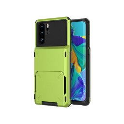 Husa Huawei P40 - Book Type Card Holder, verde, HWP40-005