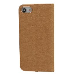 Husa Book Cover cu margine pentru Samsung Galaxy J3 (2016) auriu