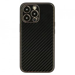 Husa Tel Protect Leather Carbon pentru Xiaomi RedMi Note 11 Pro/ Note 11 Pro 5G, negru, POK048736