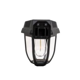 Lampa solara tip felinar 18W Smartix, Acumulator 1200mAh, Senzor 5-8M, Pentru exterior, Suport inclus, Panou solar inclinat, 600 Lumeni, Negru, AD1858
