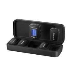Kit Microfoane Lavaliera Saramonic Blink500 ProX B8 4TX + 1RX Wireless 2.4 GHz Display OLED Carcasa de Incarcare 4500mAh Negru
