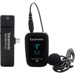 Kit Microfon Wireless Saramonic Blink500 ProX B5 Lavaliera si Receptor Negru