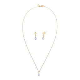 ELLI PREMIUM Set de bijuterii albastru deschis / auriu