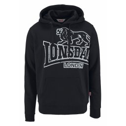 LONSDALE Pulover 'Tadley' negru / alb