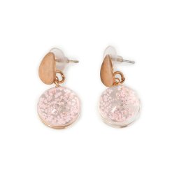 SOHI Cercei 'Chloe' auriu / roz / transparent