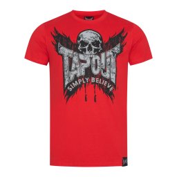 Tapout Tricou 'Creston' gri / roșu / negru