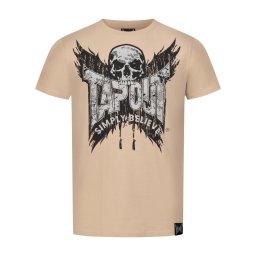 Tapout Tricou 'Creston' nisipiu / gri deschis / negru