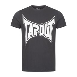 Tapout Tricou gri metalic / alb