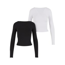 Urban Classics Tricou negru / alb