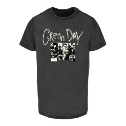 Merchcode Tricou 'Green Day Collage' negru / alb