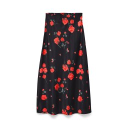 VERO MODA Fustă verde închis / roșu / negru