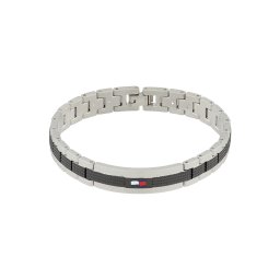 TOMMY HILFIGER Brățară 'NELSON' negru / argintiu