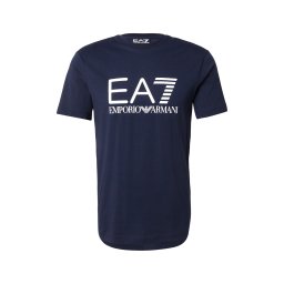 EA7 Emporio Armani Tricou albastru marin / alb