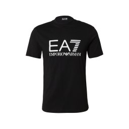 EA7 Emporio Armani Tricou negru / alb