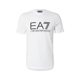 EA7 Emporio Armani Tricou negru / alb