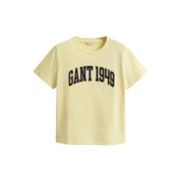 GANT Tricou galben deschis / negru