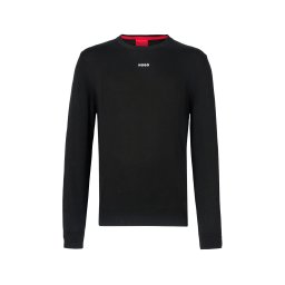 HUGO Pulover 'San Cassius-C2' negru / alb
