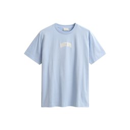 GANT Tricou albastru porumbel / alb