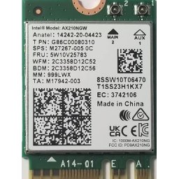 Intel Wi-Fi 6E AX210, WLAN + Bluetooth 5.2 Adapter - M.2/A-E-Key