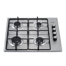 Plita incorporabila Heinner HBH-S584I-IX, Gaz, 4 Arzatoare, Aprindere electrica, Inox