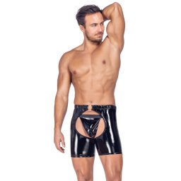 Black Level Vinyl Crotchless & Backless Chaps & String 2890550 Black M