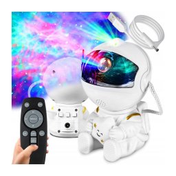 Proiector LED RGB LED/5W/5V astronaut + telecomandă