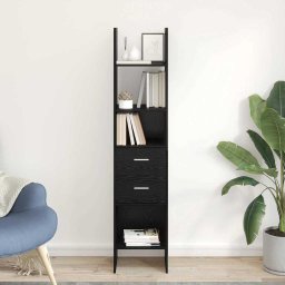 Dulap pentru carti Stejar negru 40 x 35 x 180 cm Lemn compozit GartenMobel Dekor