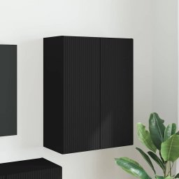 Dulap TV de perete Negru 59,5 x 31 x 80 cm Lemn compozit GartenMobel Dekor